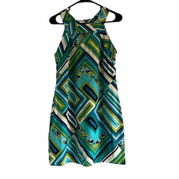 Alice and Trixie Silk Sheath Square Neck‎ Cut out Back Sleeveless Mini Dress S - Picture 1 of 7